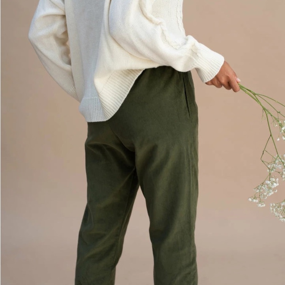 Indigo Luna Livia Cord Trousers Forest Size Small - Picture 2 of 7
